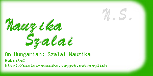 nauzika szalai business card